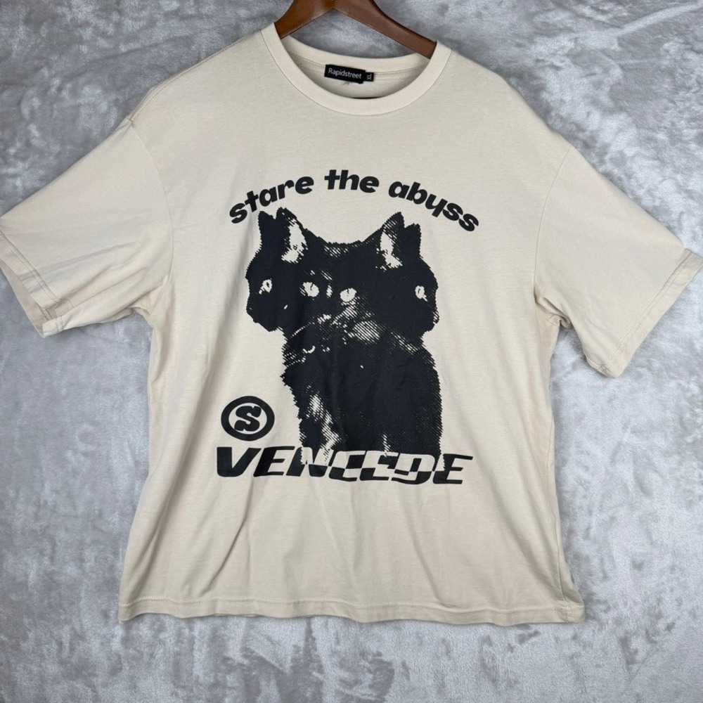 Stare the Abyss Streetwear Hip Hop Hydra Cat Gothic Size XL